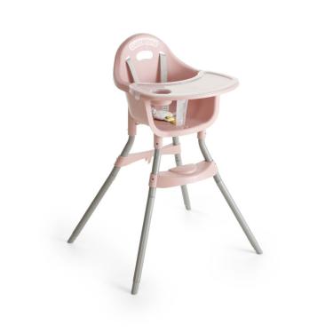 Imagem de Cadeira de Alimentação Infantil Gaia 2 em 1 Alta e Baixa Até 23kg Rosé Galzerano
