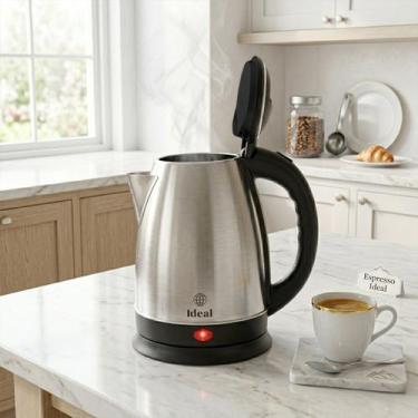 Imagem de Chaleira Jarra Elétrica 1.8 Litros Inox Ferve Água Rápido 360 Café Chá