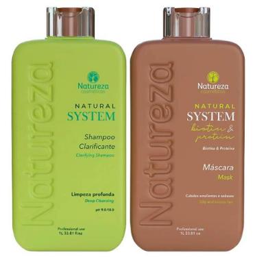 Imagem de Escova Progressiva Organica Biotina Natureza Cosméticos 2x1000ml - NAT