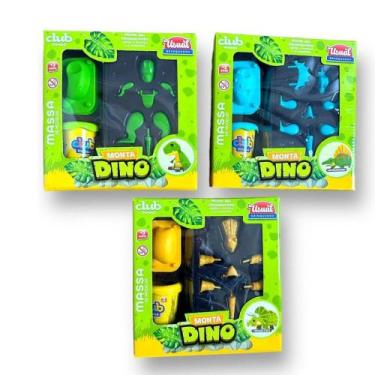 Imagem de Brinquedo Massinha monta e desmonta Dinossauros - Usual