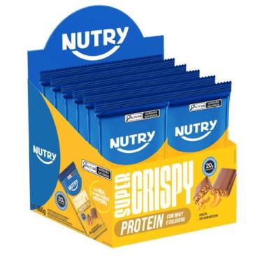 Imagem de Barra de Proteinas Nutry Super Crispy Pasta De Amendoim 12 Unidades 55