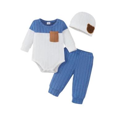 Imagem de Conjunto De Roupas Para Bebês Recém-nascidos, Manga Comprida, Calças, 