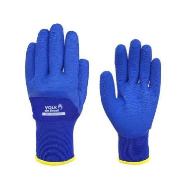 Imagem de Luva Para Mão Latex Confortato Grip Plus G Azul Volk