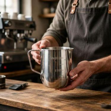 Imagem de Jarra Barista para Leite e Café em Inox 350ml - Topchef