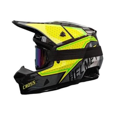 Imagem de Capacete De Motocicleta Off-Road Para Jovens Aprovado Pelo DOT Com Ócu