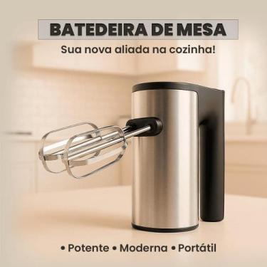 Imagem de Batedor e Mixer Elétrico 300W Portátil Aço Inox 304 - Mil coisas, 110V
