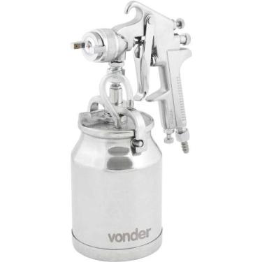 Imagem de Pistola Para Pintura Com Caneca Em Alumínio Tipo Sucção PSV100 Vonder