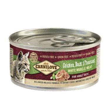 Imagem de Ração Úmida Premium Carnilove Patê Para Gatos Frango Pato Faisão 100g