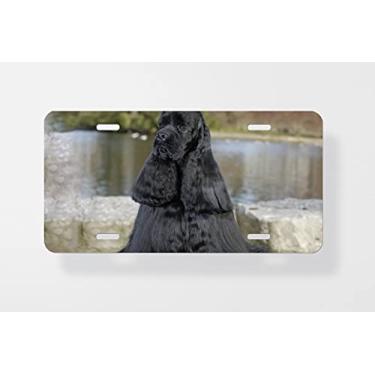 Imagem de Capa para placa de carro Dog by The River – Capa para placa de carro – Capa para placa de carro 15 x 30 cm