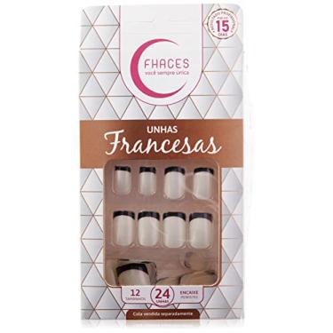 Imagem de Fhaces U3015 Unha Francesa Perola C/ Preto