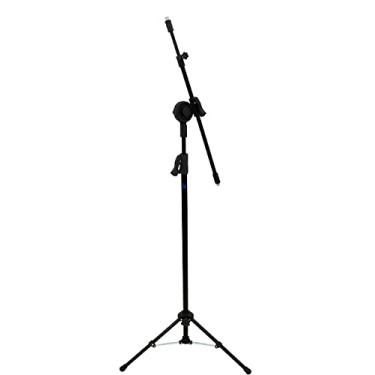 Imagem de Pedestal para Microfone Suporte Visão PE-3T-BK Girafa Preto com Haste Telescópica até 1,73m de Altura