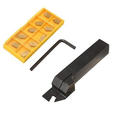 Imagem de Almencla Suporte para Ferramenta de Torneamento de Torno de Barra Chata ZQ2020R-3 com 10pcs SP300