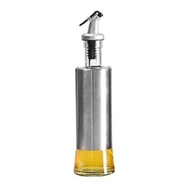 Imagem de Garrafa Dispenser Para Azeite Vinagre Galheteiro Vidro Inox