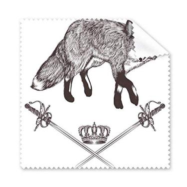 Imagem de Pano de limpeza de tela de telefone com espada de raposa, coroa de animais, estilo barroco, 5 peças