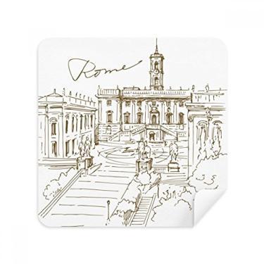 Imagem de Fontana di Trevi Roma Fontana Landmark Pano de limpeza de tela Tecido de camurça Pacote com 2