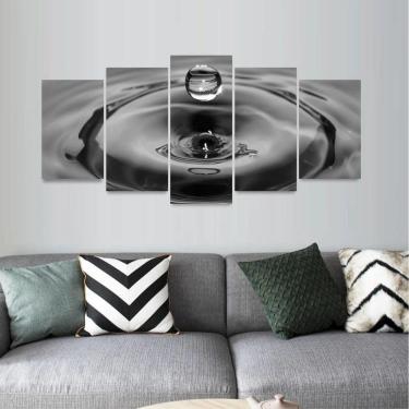 Imagem de Quadro decorativo Arte Gota de Água Mosaico 5 Peças