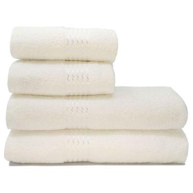 Imagem de Jogo Toalhas 4 Peças Banho e Rosto 100% Algodão Prisma Lisa Dohler