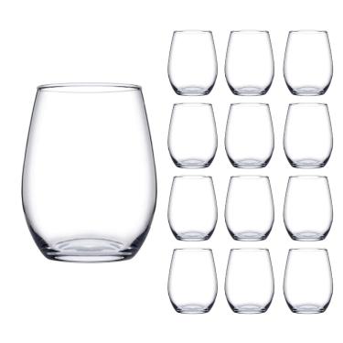 Imagem de Copo Vidro Redondo Transparente Amber Duravel 440ml - 12 Un