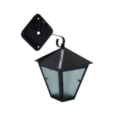 Imagem de Luminária de Parede Colonial Alumínio Fundido Preta 19x6cm