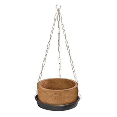 Imagem de Vaso Nutricoco De Fibra De Coco 03 Completo Para Samambaia Com Suporte de Parede E Prato