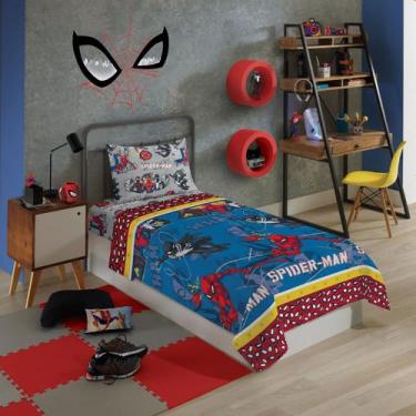 Imagem de Jogo De Cama Microfibra Solteiro Infantil Homem Aranha 2 Pçs - Lepper