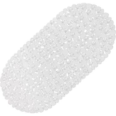 Imagem de Tapete de banheiro antiderrapante antiderrapante antiderrapante antiderrapante da WELTRXE, Clear, Oval(27" x 14")