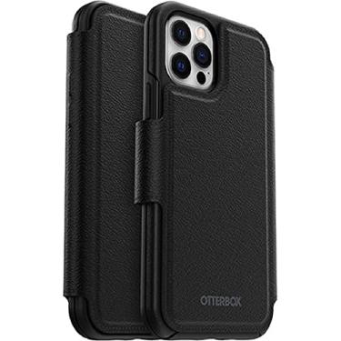 Imagem de OtterBox Carteira estilo Folio para MagSafe - iPhone 12 e iPhone 12 Pro (apenas) (não compatível com outros modelos de iPhone 12) - Embalagem não varejo - Shadow (preto)