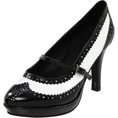 Imagem de Ellie Shoes Sapato feminino 414-Flapper, Preto/branco, 36