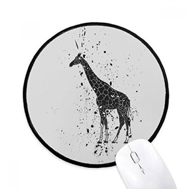 Imagem de Tapete de mouse cinza de desenho de girafa para computador