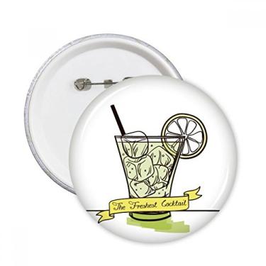 Imagem de Emblema de limão para decoração de sorvete Tubularis com broches redondos, 5 peças