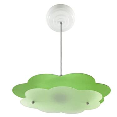 Imagem de Luminária Pendente Nuvem céu Infantil Criança Quarto Bebê Menino Menina (Verde)