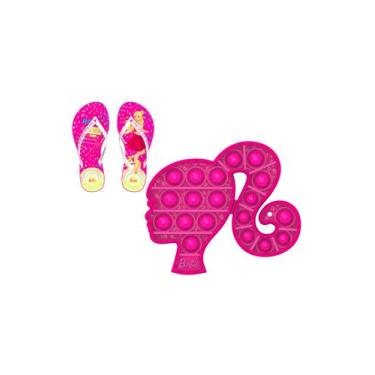 Imagem de Chinelo Infantil Barbie Glam Pop It Rosa Grendene Kids