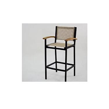 Imagem de Banqueta Alta Bancada Alumínio E Tela Sling