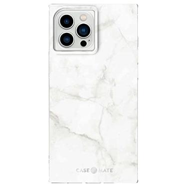 Imagem de Case-Mate - BLOX - Capa retangular para iPhone 13 Pro Max - Fina - Leve - Proteção contra quedas de 3 metros - Mármore branco