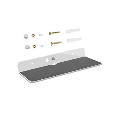 Imagem de ＫＬＫＣＭＳ Suporte de alto-falante Rack de armazenamento montado na parede durável Fácil de instalar Suportes de suporte de alto-falante universal Prateleira, BRANCO