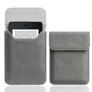 Imagem de WALNEW Capa para Kindle de 6 polegadas para Kindle 4/5/Kindle Touch/Kindle Paperbranco/Kindle Paperwhite 10th, 2018/Kindle Voyage bolsa protetora com inserção (cinza)