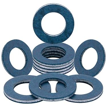 Imagem de 10 peças de vedações de vedação de vedação de drenagem de óleo de motor de alumínio para Toyota Prius Tundra Sienna Highlander Lexus Avalon Camry Corolla Tacoma 4Runner RAV4, substituição para a peça nº 90430-12031