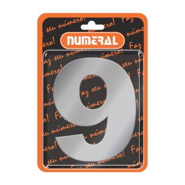 Imagem de Placa ACM Aço Escovado - Numeral | N° 9
