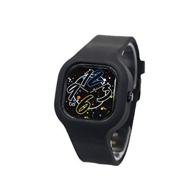 Imagem de Relogio Be Watch Ink Splash Pulseira Silicone Preta