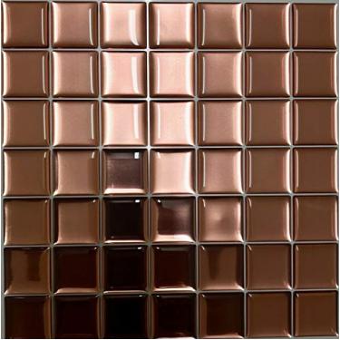 Imagem de Pastilha Adesiva Espelhada Dourada Rosê Gold Kit 4 Placas