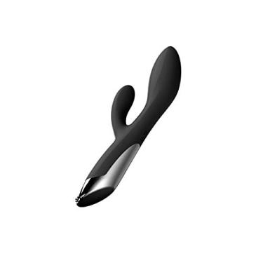 Imagem de Vibrador Estimulador de Silicone 8 Velocidades Recarregável Feminino Erótico (Preto)