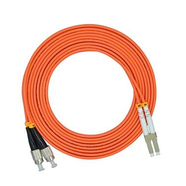 Imagem de Jeirdus Cabo de Fibra Óptica Multimodo de 100 metros LC para FC Duplex 50/125 OM2 Cabo de Fibra Óptica LC-FC