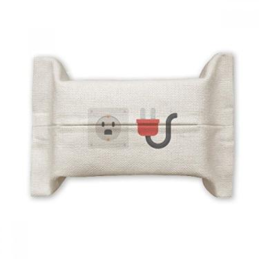 Imagem de Tomada de plugue padrão de diagrama de circuito, suporte de capa de papel de tecido de algodão e linho