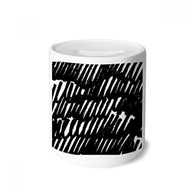 Imagem de DIYthinker Caixa para dinheiro com textura de curva irregular, caixa de cerâmica para presente de cofrinho