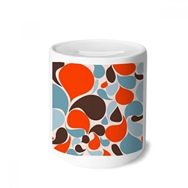 Imagem de DIYthinker Caixa colorida com gotas de água para dinheiro, porta-moedas de cerâmica, presente de cofrinho