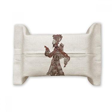 Imagem de Bolsa de linho de algodão tradicional com suporte para lenços faciais para brincar Man Walk