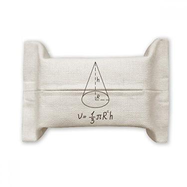 Imagem de Bolsa de linho de algodão Matemática Kowledge volume de cone circular para lenços faciais