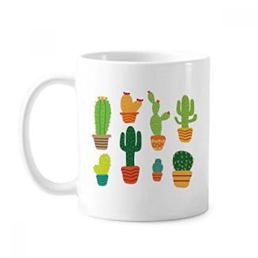 Imagem de Caneca de cerâmica com estampa de cacto, suculentas, cerâmica, café, porcelana, louça