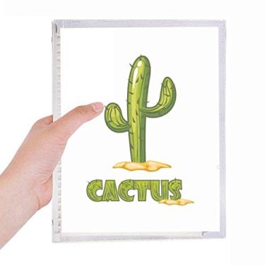 Imagem de Caderno de folhas soltas para suculentas de cacto, agenda recarregável