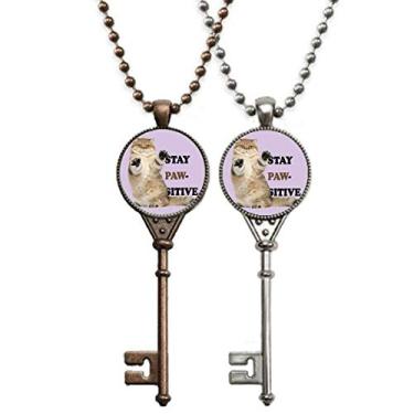 Imagem de OFFbb-USA Positive Emotions Animal Claws Chaveiro Colar Pingente Joias Decoração de Casal